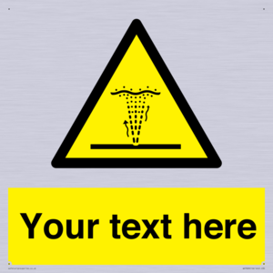 Custom warning geyser water jet